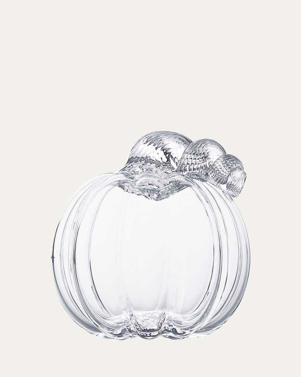 Medium Glass Pumpkin with Twisted Stem